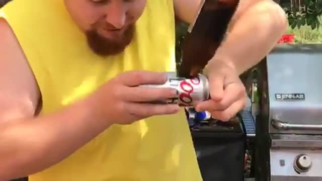 Beer snorkel yellow shirt