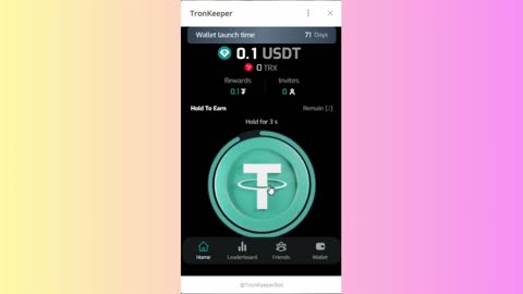 new mining mini app bot telegram tron keeper