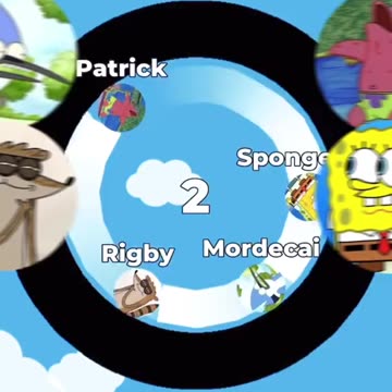 2v2 ! Regular show vs. SpongeBob