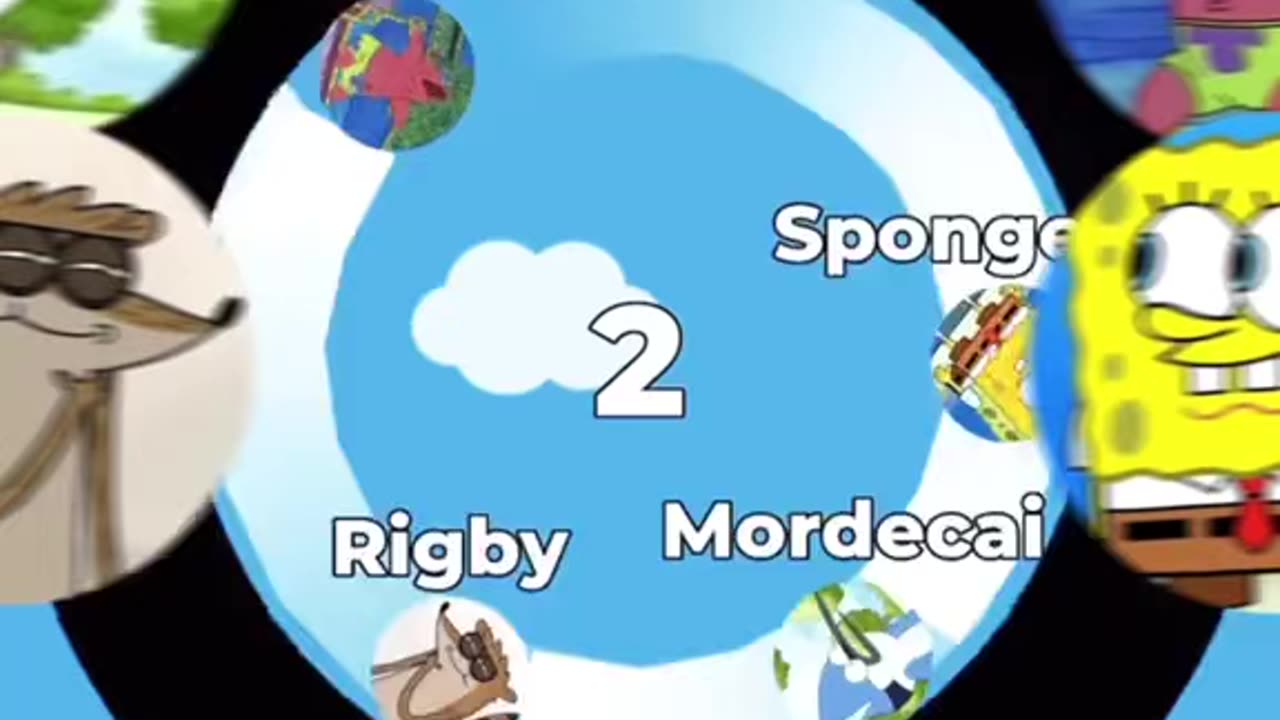 2v2 ! Regular show vs. SpongeBob