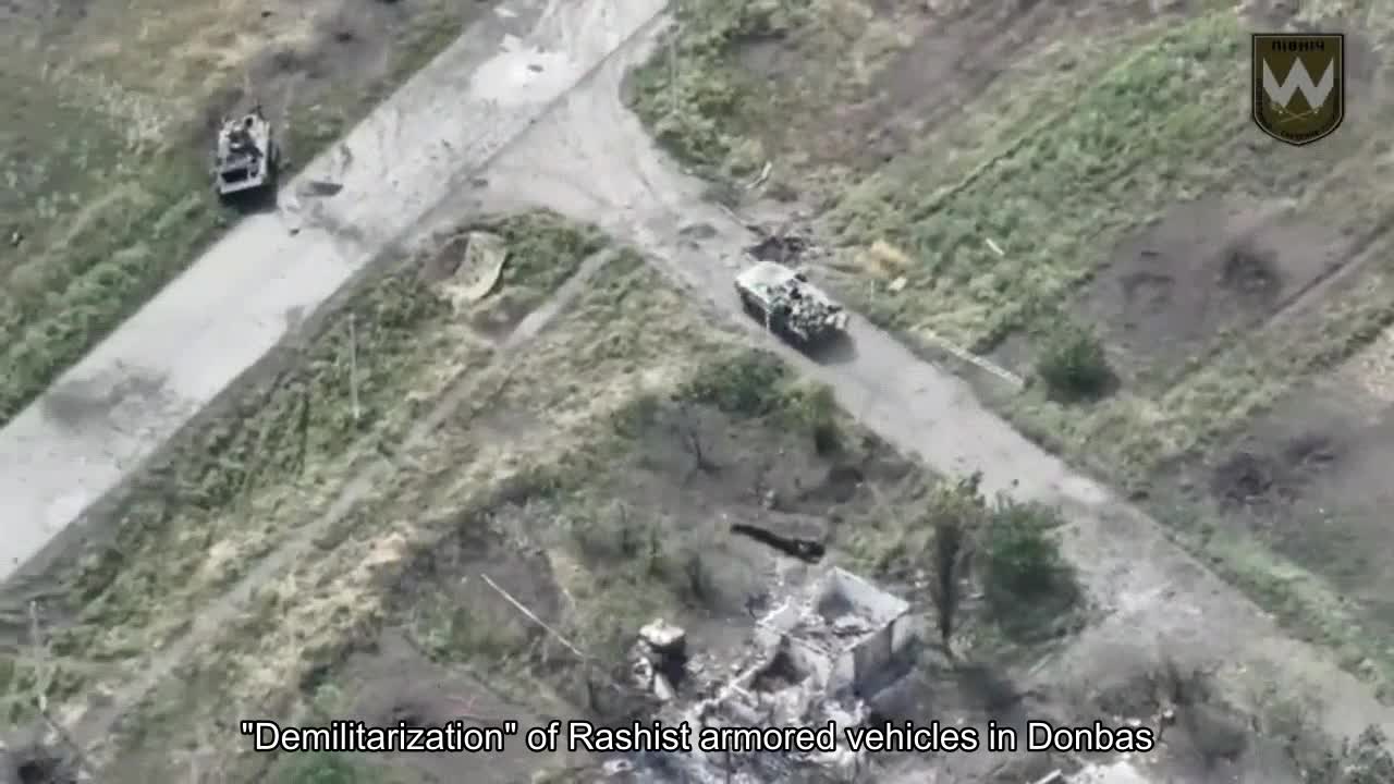 "Demilitarization" of Rashist armored vehicles in Donbas