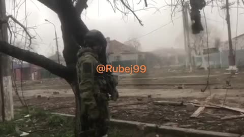Russian soldiers attack