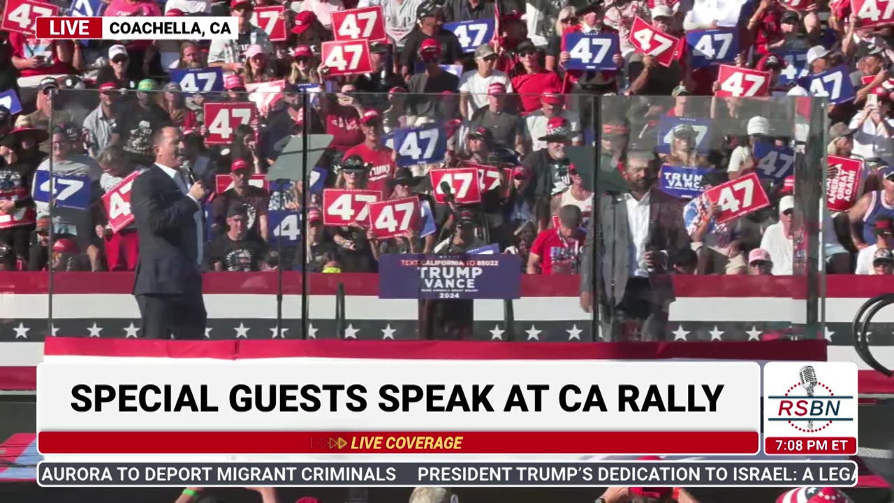 FULL SPEECH: Rick Grinnell and Kash Patel Speaks at Trump Rally in Coachella, CA - 10/12/24