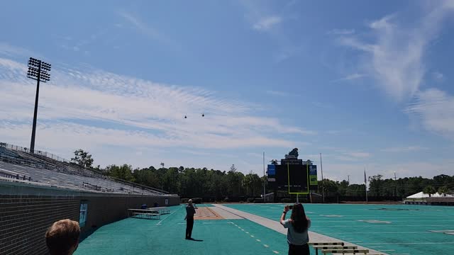 Apache Fly Over Viastal Carolina University