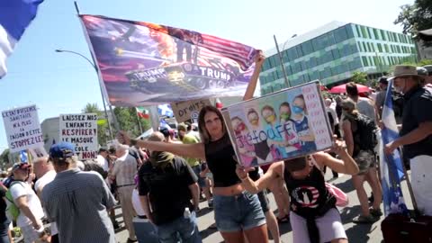 Action Citoyenne Pacifique - Appel à la liberté - Protest in Montreal (August 15 2020)