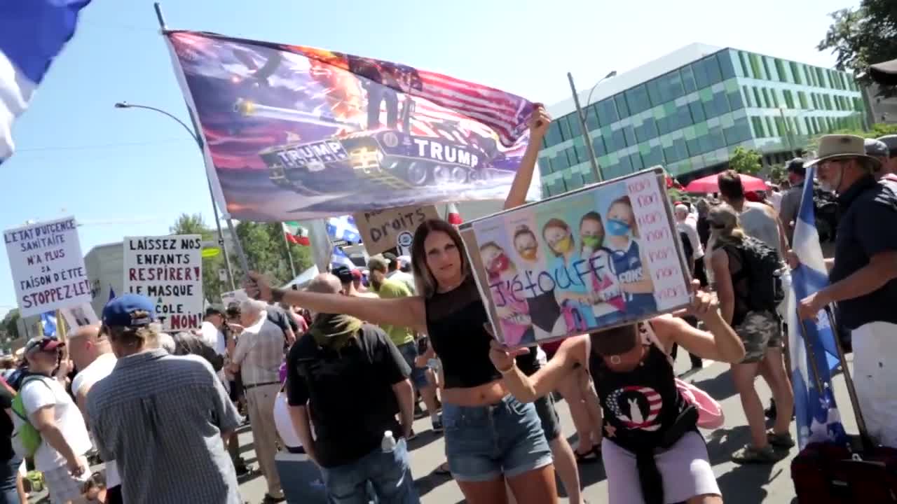 Action Citoyenne Pacifique - Appel à la liberté - Protest in Montreal (August 15 2020)