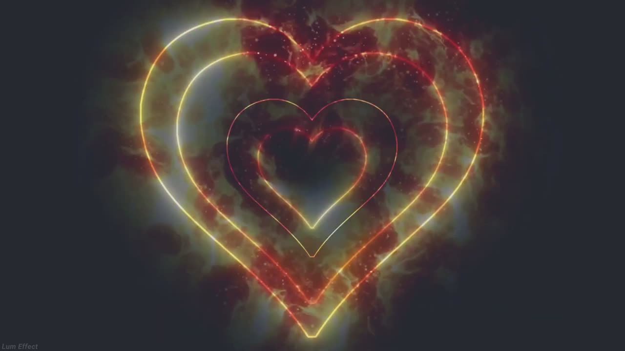 629. Love Heart Light Background ❤️🔥Romantic Night Smoky Video Hearts in Room
