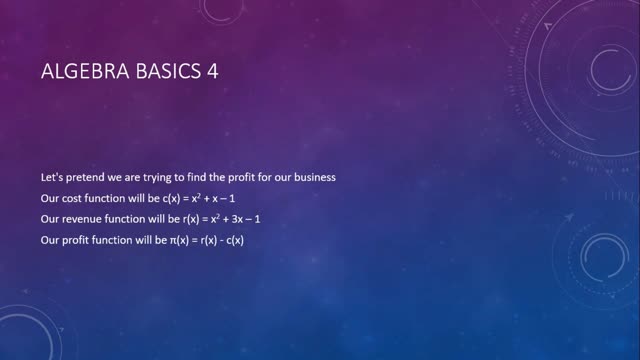 Algebra Basics 4