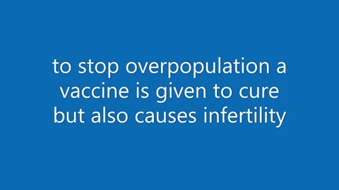 vaccine causes global sterility