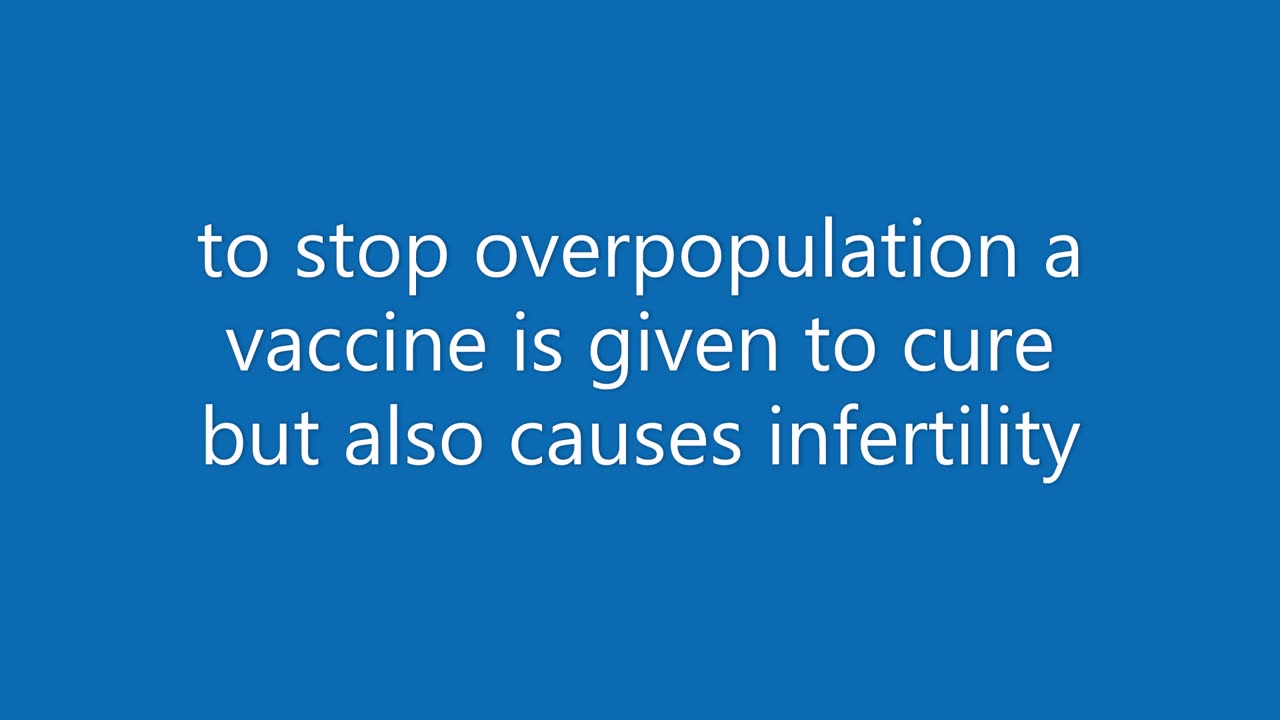 vaccine causes global sterility