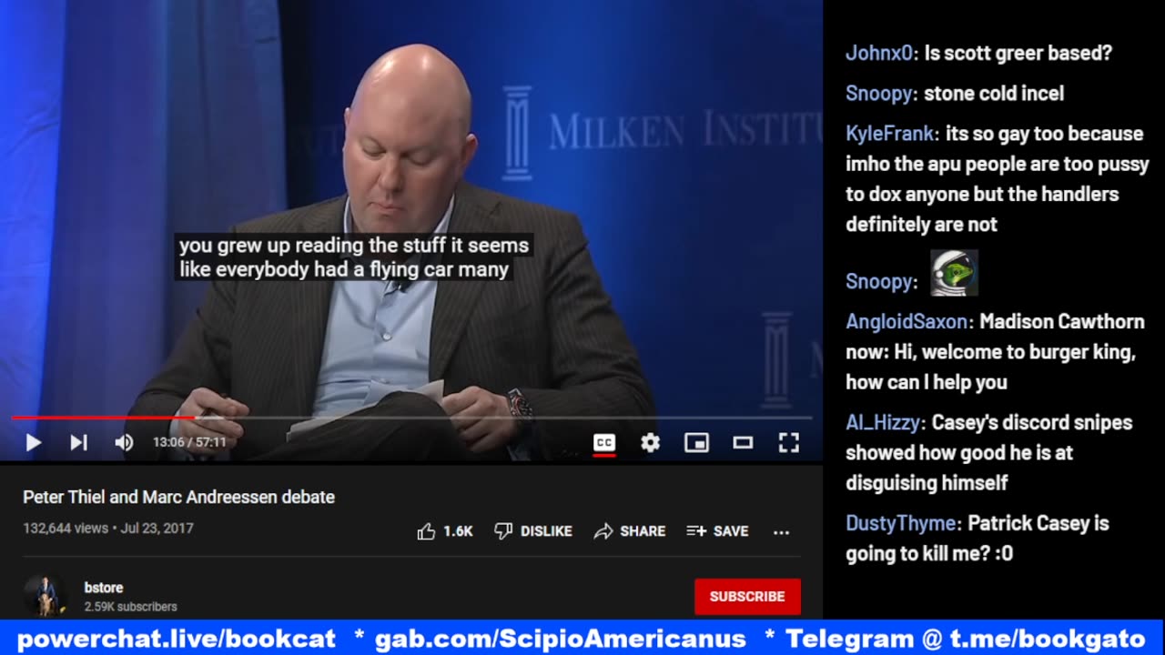 Peter Thiel and Marc Andreessen debate