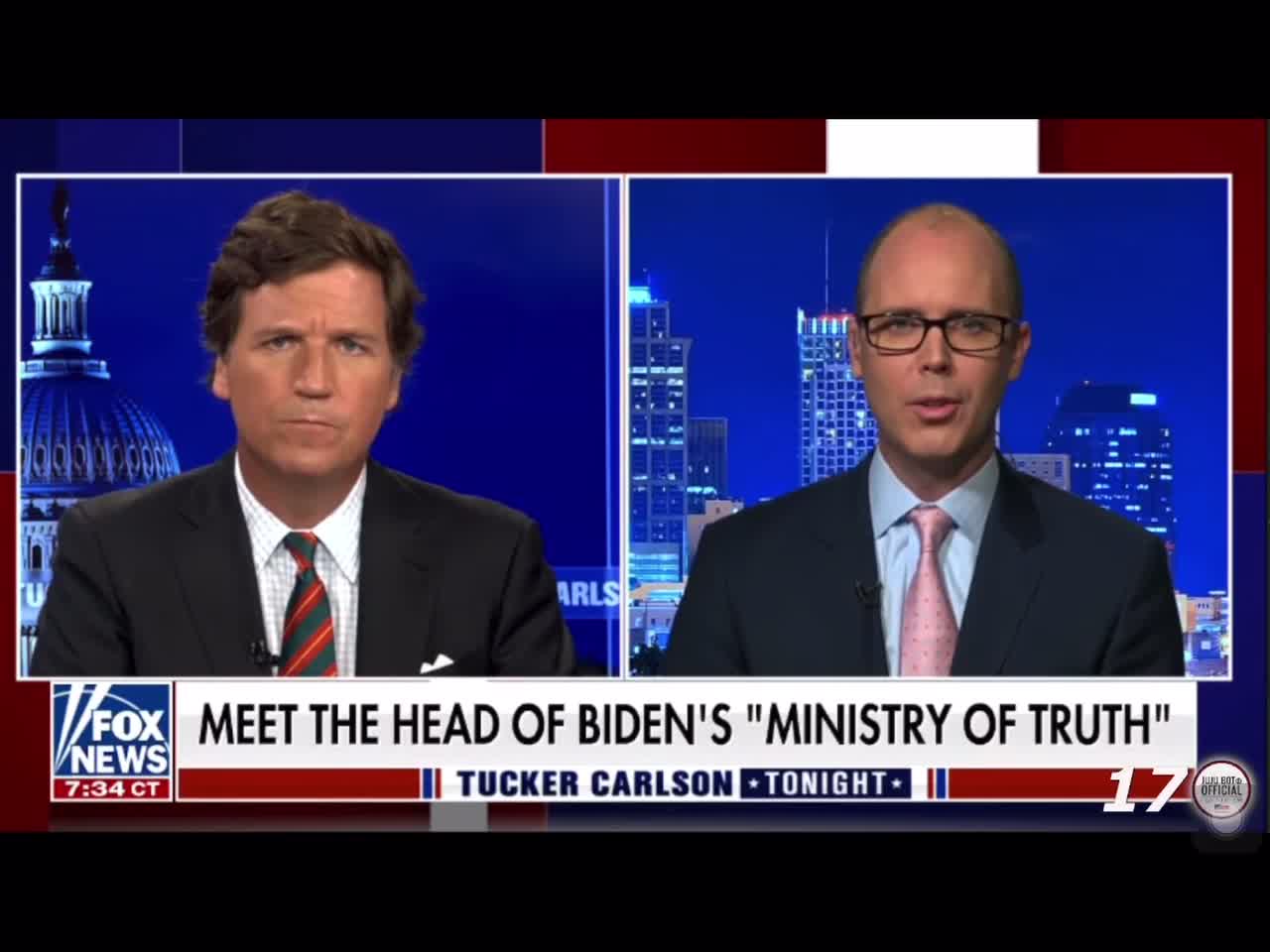 Tucker Carlson and Sean Davis talking about “the ministry of truth“.