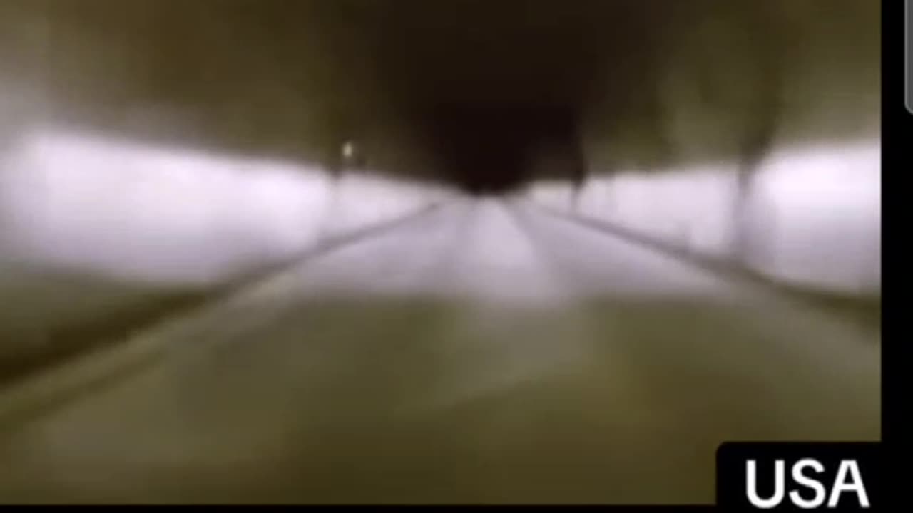 Driving through a D.U.M.B/ DEEP underground military base.