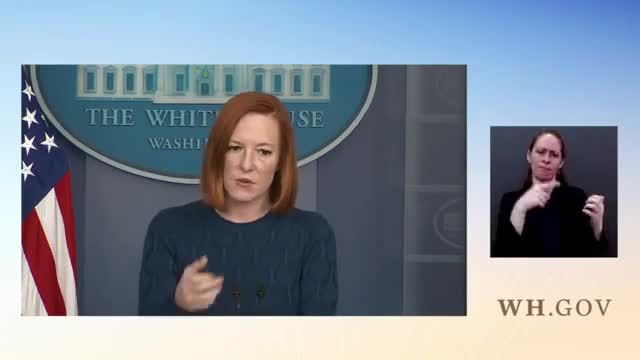 Jen Psaki Holds Press Briefing As US-Russia Talks Make Little Progress