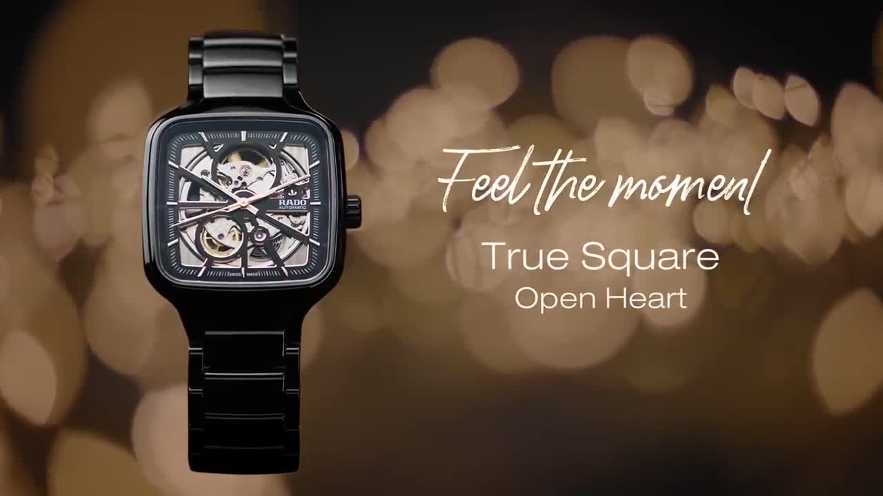 True Square Open Heart Black Bicolor