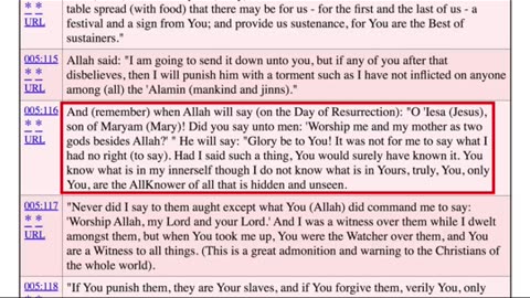 Quran 5:116 Allah Lies About The Trinity