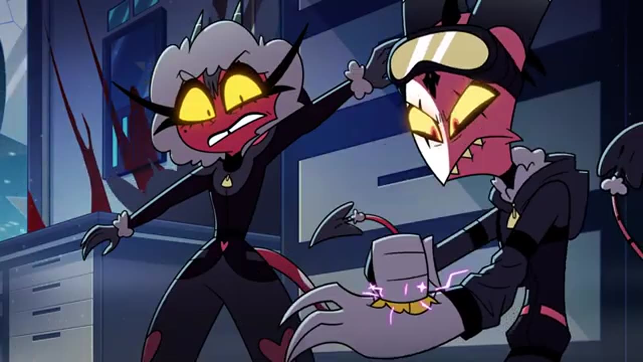 Horrible animated cartoon clip of Hello Boss
