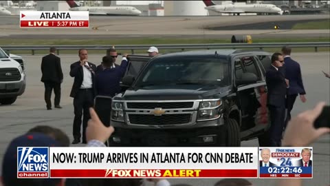 Trump arrives in Atlanta for CNN Presidential Debate