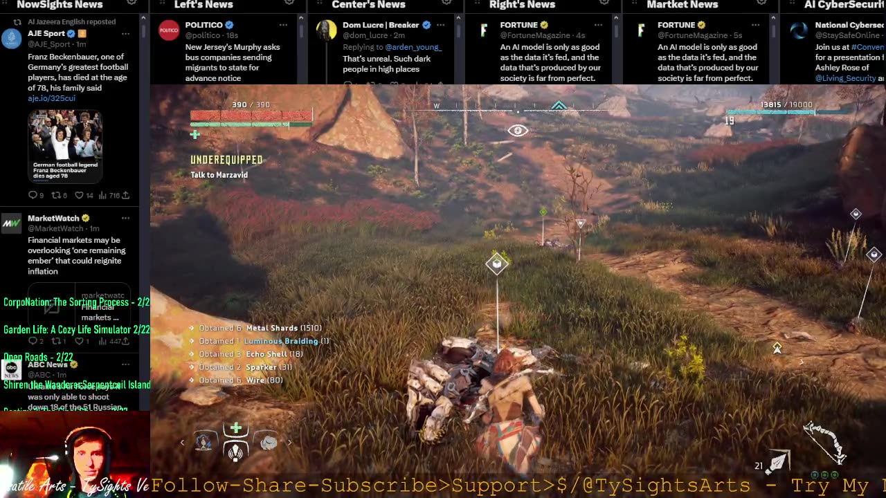 #HorizonZeroDawn - Part 8 #TySights #ShadowGamesRecon #News #LIVE 1/8/24