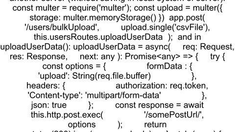 Consume content of the file without saving the file with expressjs