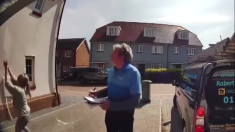 Woman saves dog after it jumped out of a window