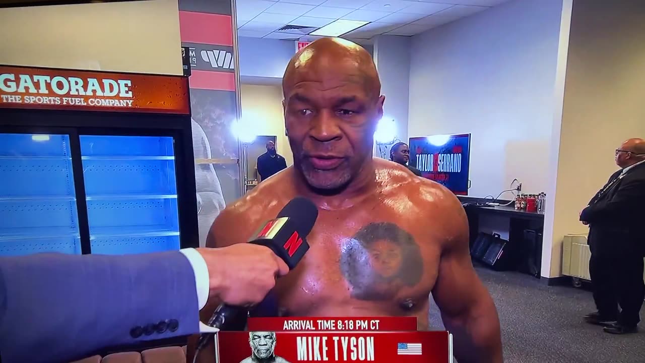 JUST IN: Mike Tyson flashes his bare a$$ on live TV.