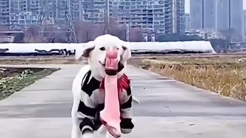 Cute thief dog