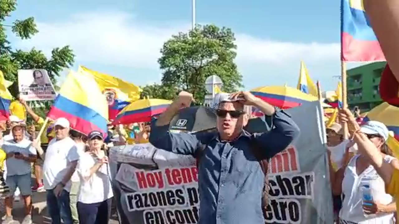 Marcha contra reformas de Petro