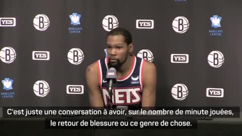 Nets - Durant _ Ma vie de basketteur n'est pas si longue, je veux en profiter