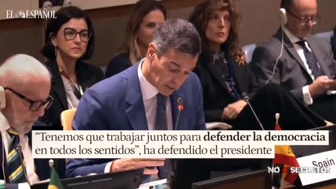 El mentiroso Pedro Sánchez pide en la ONU crear un foro contra las fake news