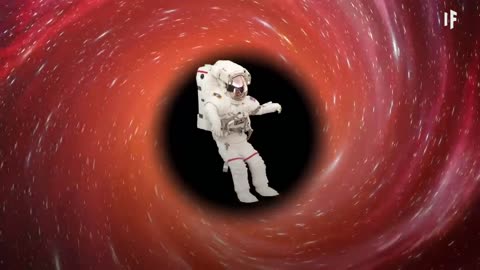 Watch what will happen if someone falls into a black hole.