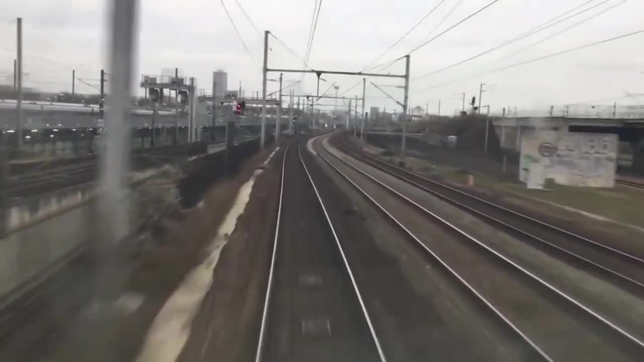 Train ride from Lille to Flanders