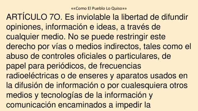 Como El Pueblo Lo Quiso