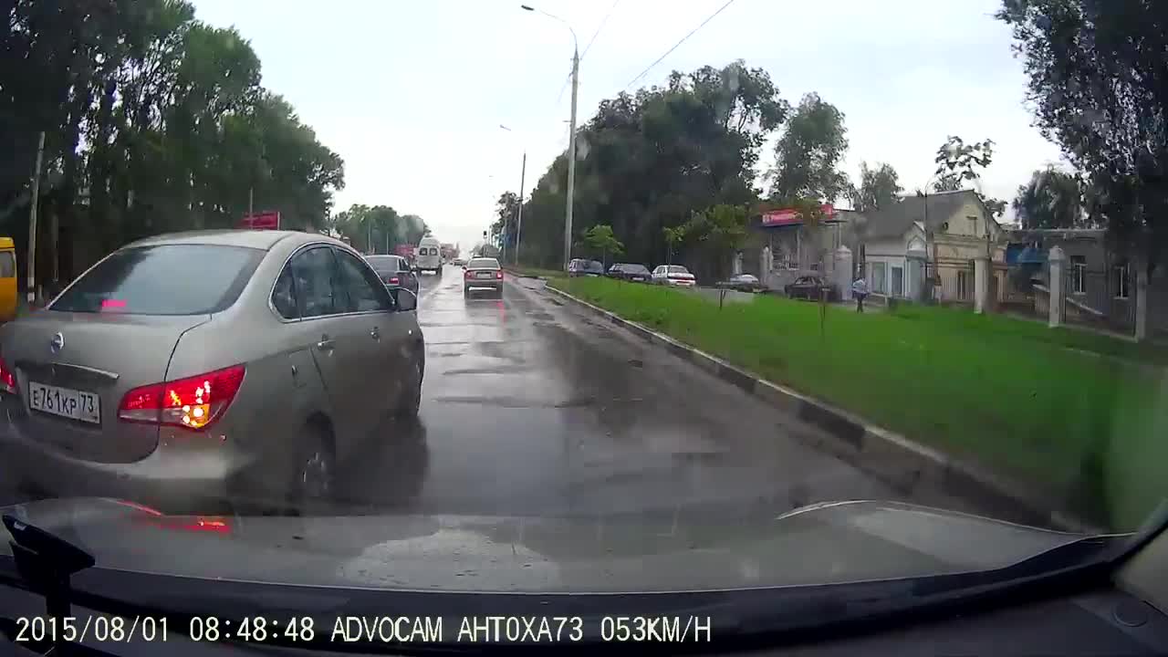 Crazy russian driver clipped me on the road