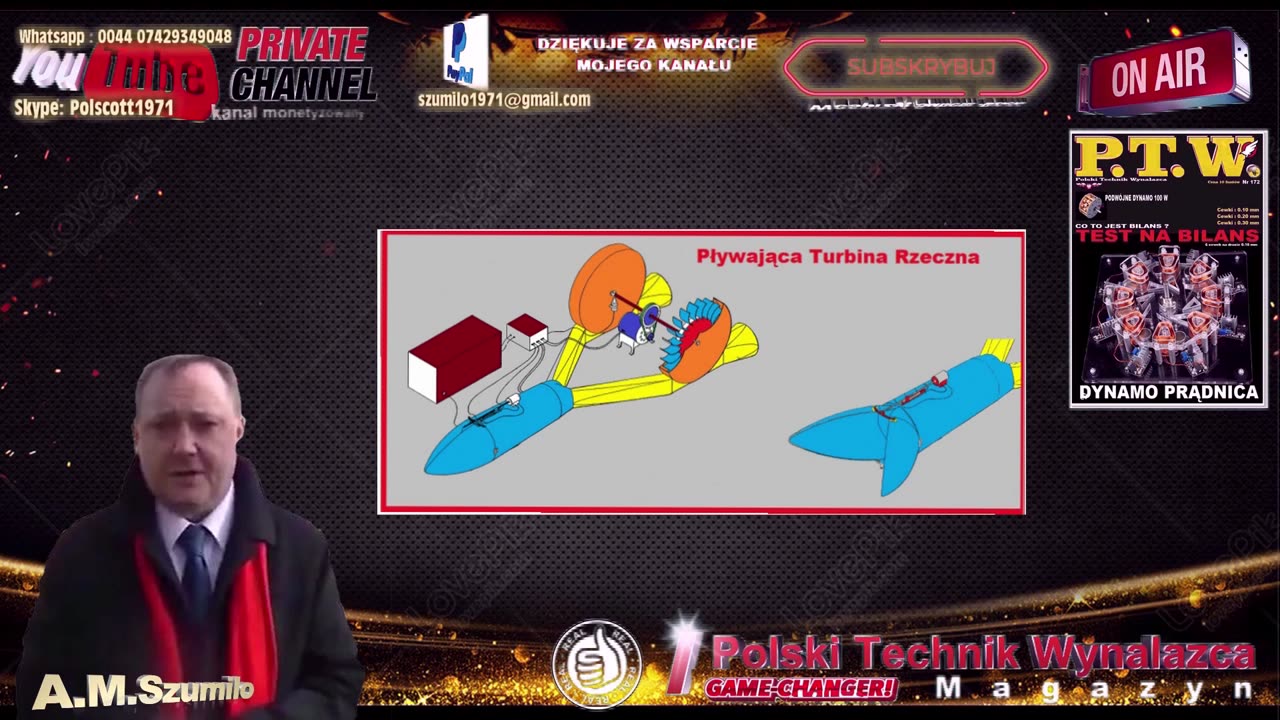 HYDRO ENERGY SYSTEM FOR RIVER / PELTON TURBINE X 2 / SYSTEM CHWYTAKOWY DLA RZECZEK NA PELTONACH