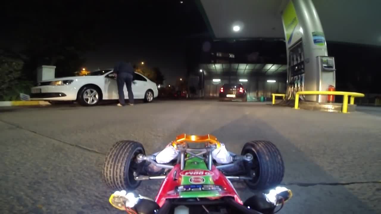 Remote control car driving in urban areas