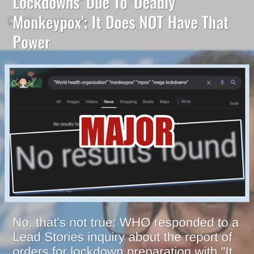 Fact Check: WHO Did NOT Order Governments To Prepare For 'Mega Lockdowns' Due To 'Deadly Monkeypox'