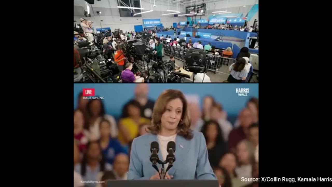 WATCH: Hilariously, Just Dozens Show Up for Major Kamala Rally