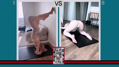 9. 🔥😍🆚😍🔥Yoga Influencers Compete Headstand Edition Vote Now