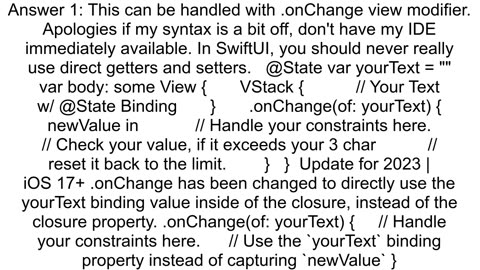 Limit characters or provide validation for input in TextField in SwiftUI