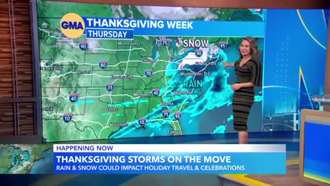 Stormy weather could impact Thanksgiving travel