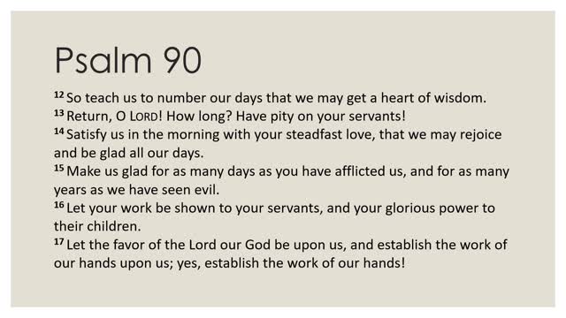 Psalm 90 Daily Devotion