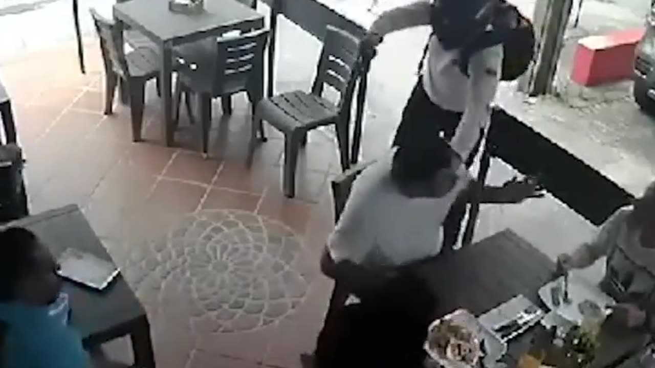 Armed Thief Tries To Robs The Wrong Cafe Tasted a Led Salad FAFO
