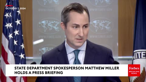 JUST IN- State Department Spokesperson Holds Press Briefing On Anniversary Of Oct. 7th Attacks