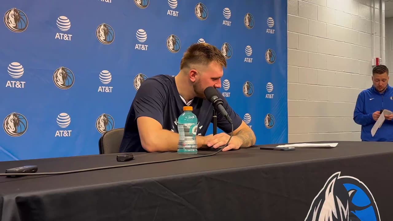 Luka Doncic speaks after season opener about having Klay Thompson as a floor spacer: