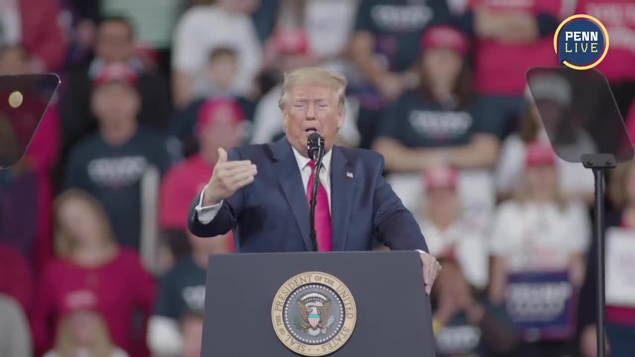 President Trump addresses impeachment at his Hershey rally 2019