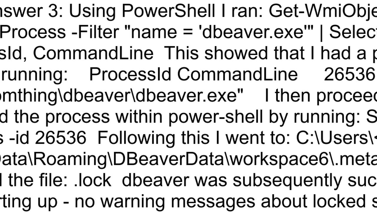 DBeaver periodic workspace save issue