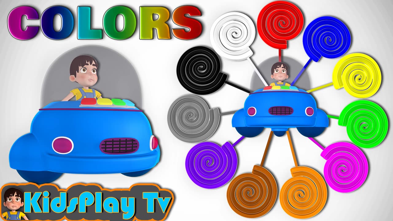 Learn Colors with Lollipops - 3D UFO - Cartoons For Children Toddlers And Kids - Kids Play Tv