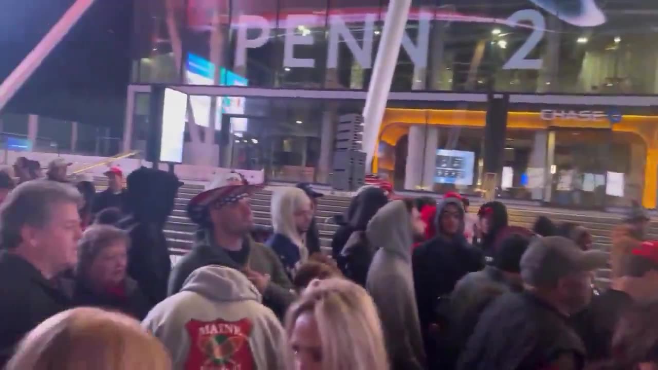 6:30 AM - Madison Square Garden in Manhattan, thousands gathered in line, awaiting President Trump's