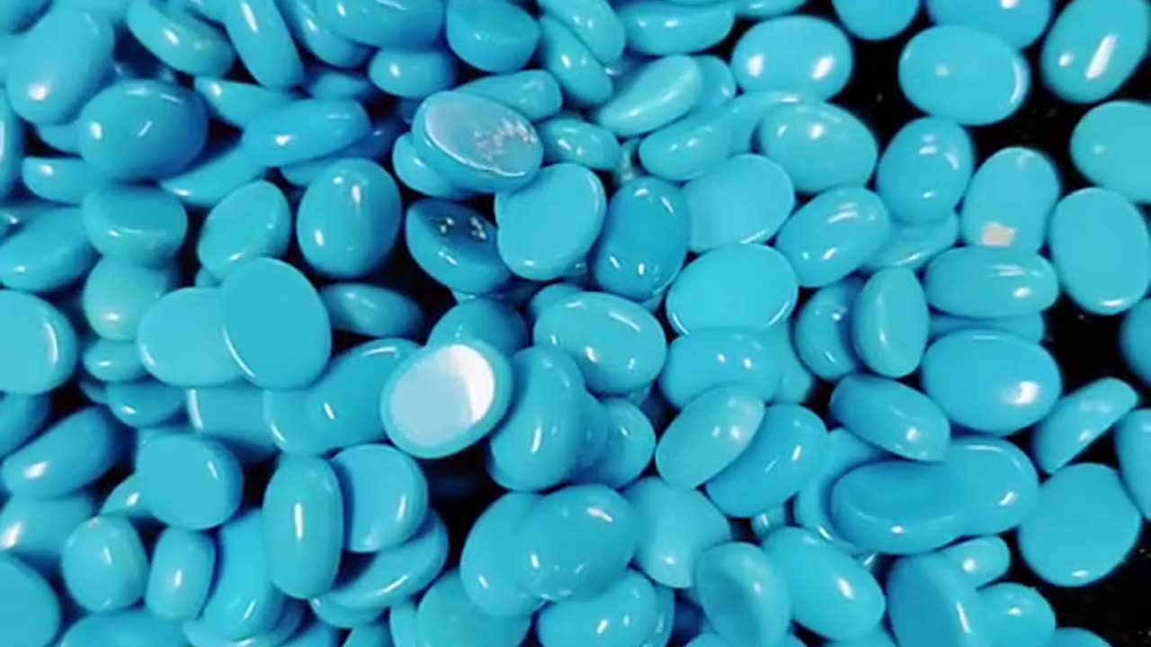 GN-20241024-11 natural Sterling treatment Turquoise cabochon Face High Quality Turquoise 5mm Beaded